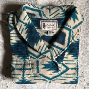 NWT Outback Trading Company Aztec Fleece Janet pullover